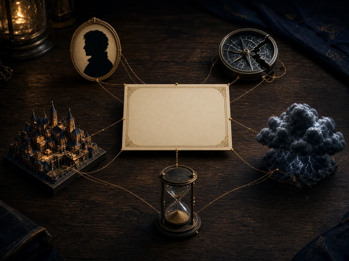 A story brief connected to character, conflict, setting, and time